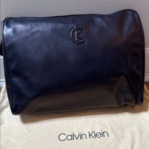 Calvin Klein Navy Leather Bag